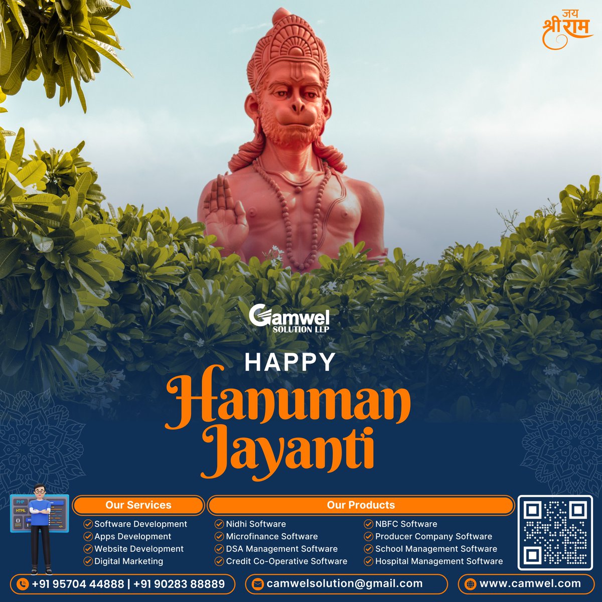 May Lord Hanuman bless your life with happiness, peace and prosperity. Wish you all a very Happy Hanuman Jayanti!

#hanuman #hanumantemple #hanumantattoo #hanumanstatus #hanumanjayanti2024 #hanumandiwan #Ram #ramnavami #ramjii #ramjii♥️ #ramjii🙏 #camwelsolution #camwel #patna