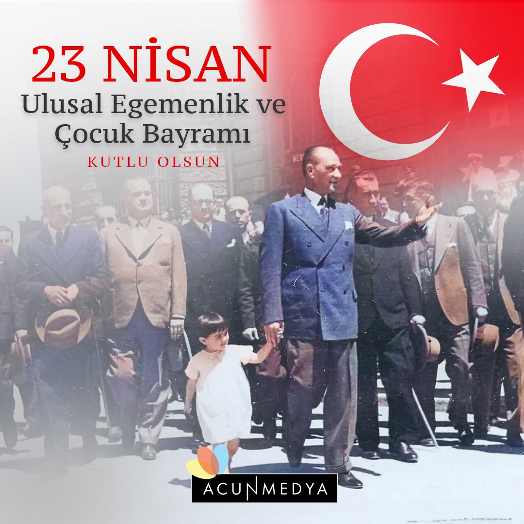 Ülkemizin geleceği olan tüm çocuklarımızın 23 Nisan Ulusal Egemenlik ve Çocuk Bayramı kutlu olsun. Bu güzel günü çocuklarımıza armağan eden Ulu Önderimiz Gazi Mustafa Kemal Atatürk’ü saygıyla anıyorum.