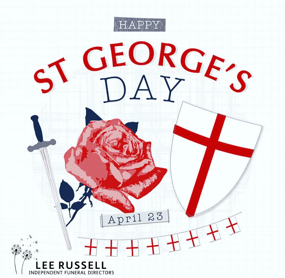 🏴󠁧󠁢󠁥󠁮󠁧󠁿 ST GEORGE’S DAY 🏴󠁧󠁢󠁥󠁮󠁧󠁿 
Let’s celebrate courage, honor, and resilience today and always. #StGeorgesDay
#droitwich #worcestershire 
#leerussellfunerals