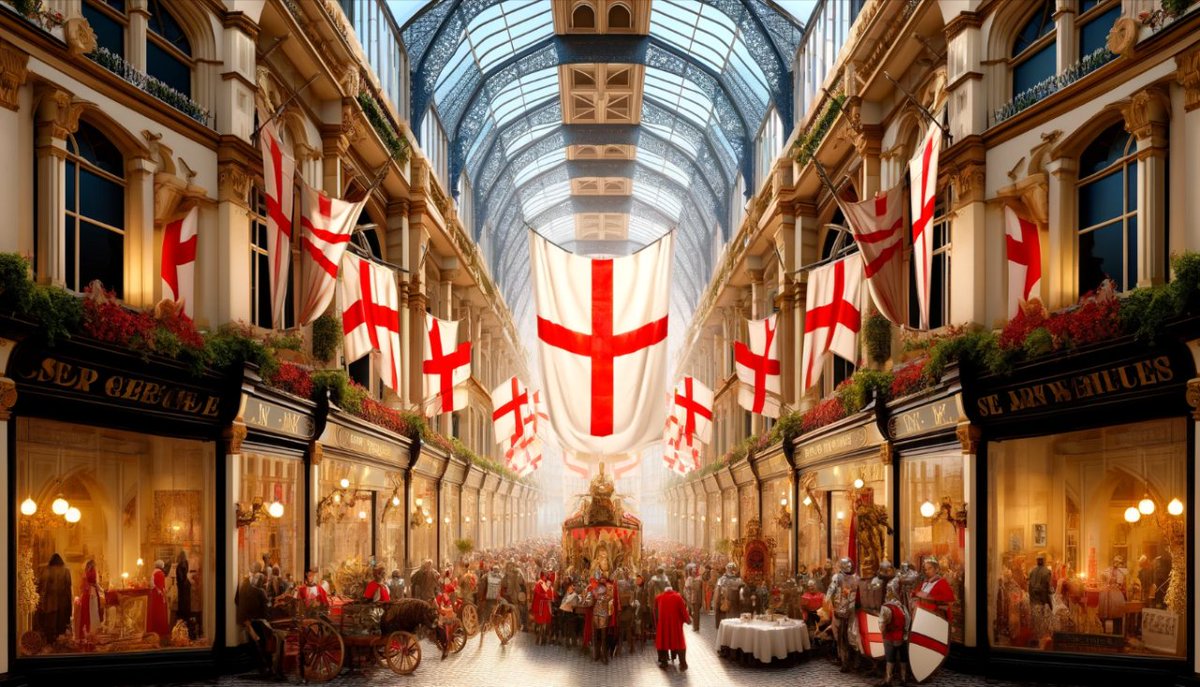 Celebrate St George's Day at the heart of Birmingham in the Great Western Arcade! 🐉🛡️ Immerse in a day filled with heritage and pride, surrounded by the arcade's historic charm. #StGeorgesDay #GreatWesternArcade