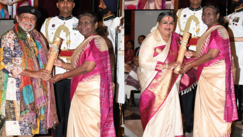 From Disco Dancer to timeless melodies, Mithun Chakraborty and Usha Uthup have captured our hearts! Congratulations on receiving the Padma Bhushan! #PadmaBhushan #MithunChakraborty #UshaUthup @mithunda_off @ushauthup