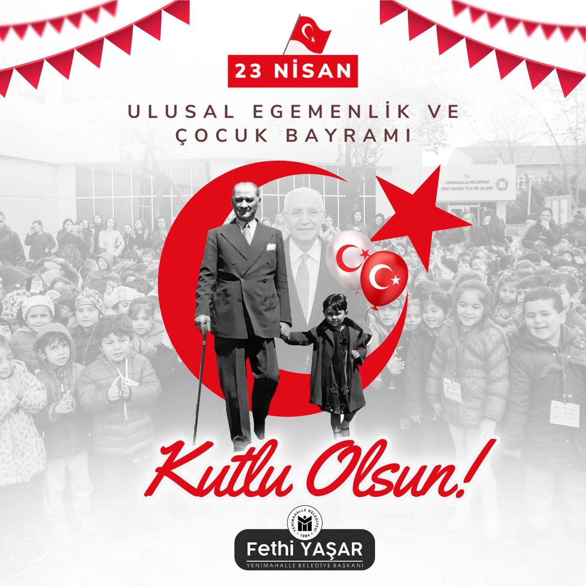 23 Nisan Ulusal Egemenlik ve Çocuk Bayramımız kutlu olsun. 🇹🇷