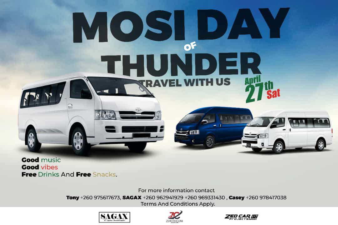 Travel with us this weekend to the Mosi Day Of Thunder in Livingstone!😁

You can reach us on +260962941929 or +260969331430 for more details.

 #sagax #sagaxbushire #tourismzambia #zambia #zambiatourism #zedx