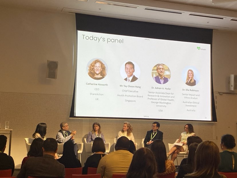 'Companies are shaping peoples health in every way, so we can't afford to miss action on this' -@ca_howarth, (@ShareAction) discussing 'The power of #finance and investments for addressing #CommercialDeterminantsOfHealth' Hosted by @ausglobalhealth + @VicHealth. #WHSMelbourne2024