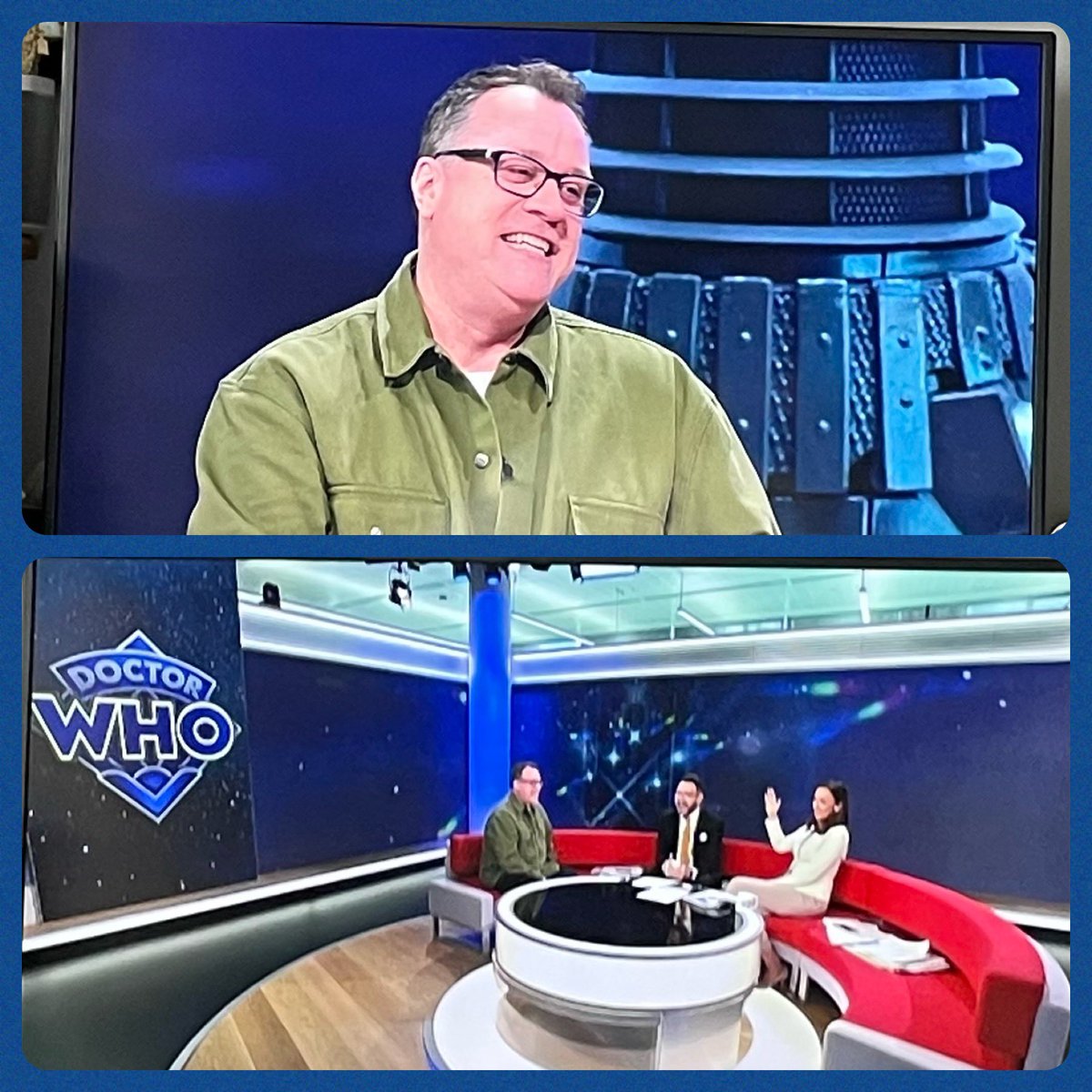 Russell T. Davies is always such a joy to listen to. His enthusiasm for the new Doctor Who is totally infectious. I might even watch it at some point!😬
What a great guy.👏👏👏
#DrWho 
<a href="/DrWhoOnline/">Doctor Who Online</a> 
<a href="/BBCNews/">BBC News (UK)</a>