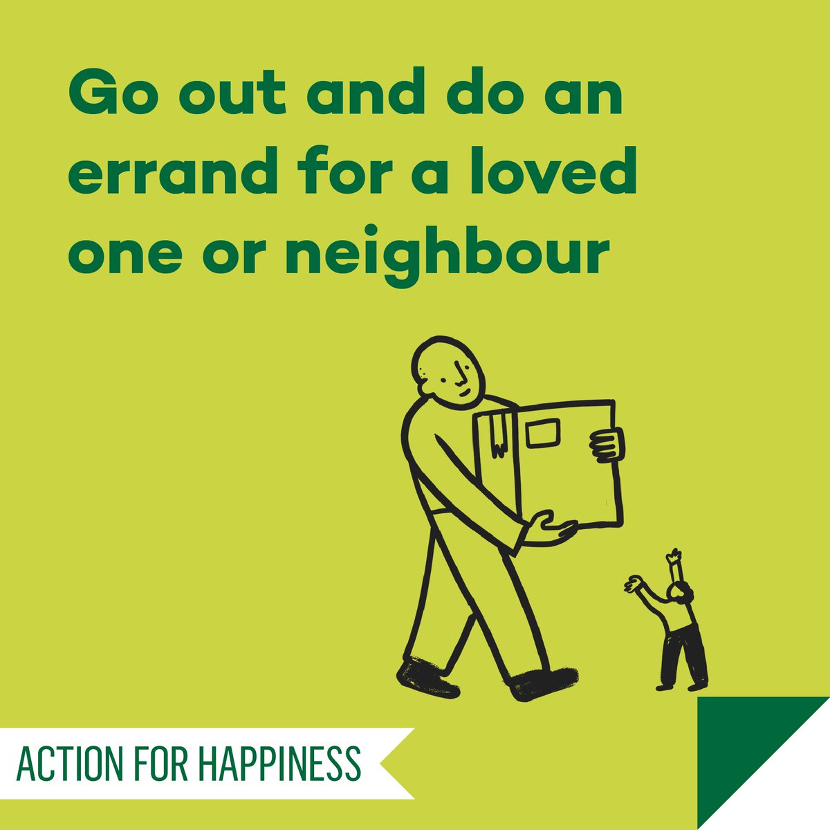 Active April - Day 23: Go out and do an errand for a loved one or neighbour actionforhappiness.org/active-april #ActiveApril