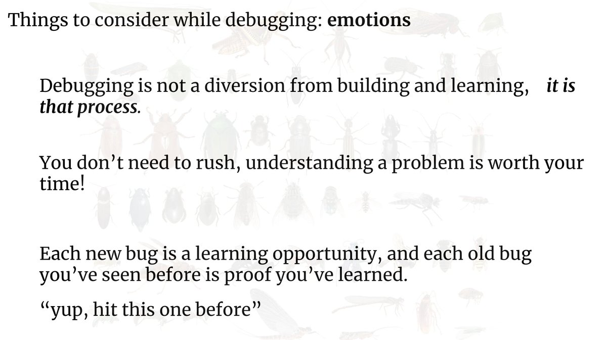 slides this week on debugging strategies