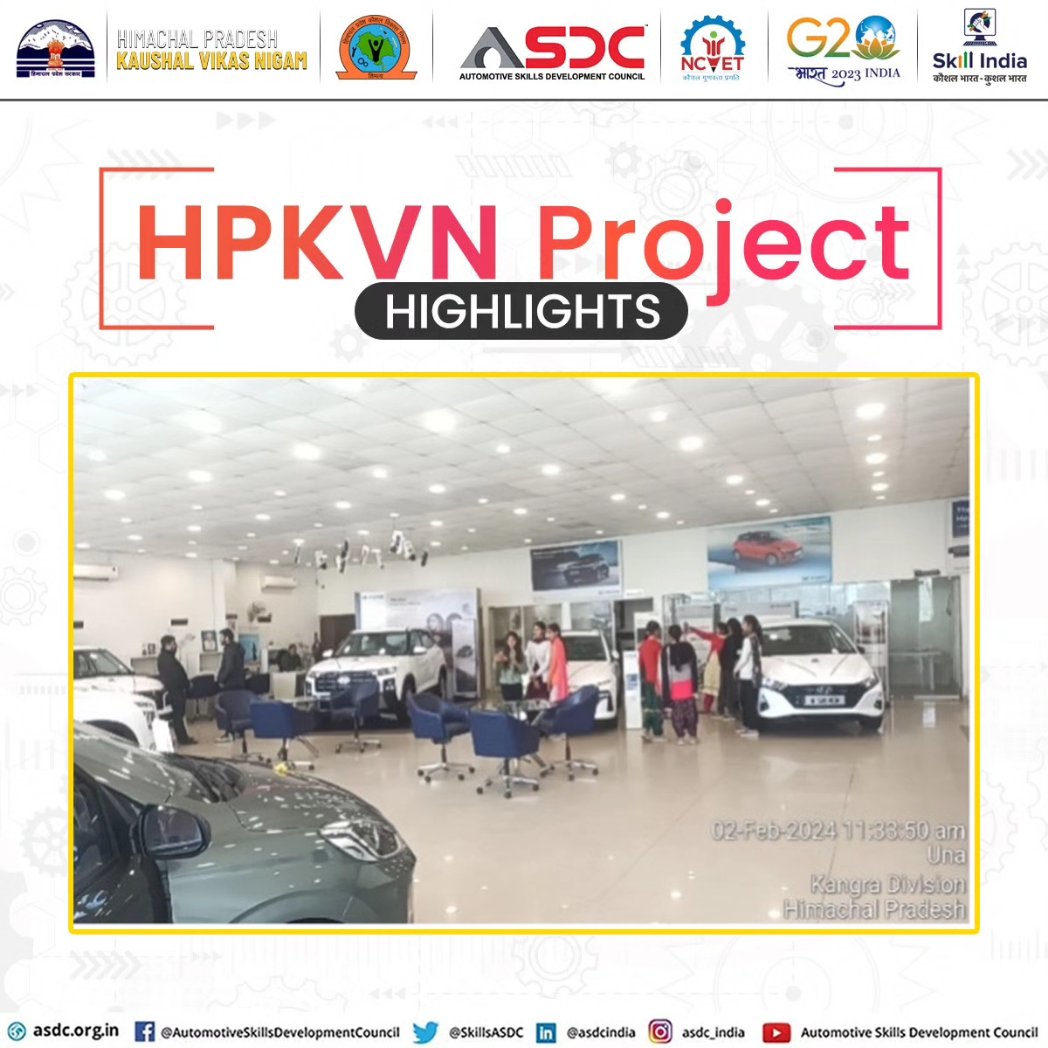 SkillsASDC's tweet image. Explore practical learning in our hands-on automotive training program, in partnership with Himachal Pradesh Kaushal Vikas Nigam. Gain industry-ready skills by combining classroom knowledge with real-world experience!

#ASDC #industryvisit #HPKVN #innovationjourney