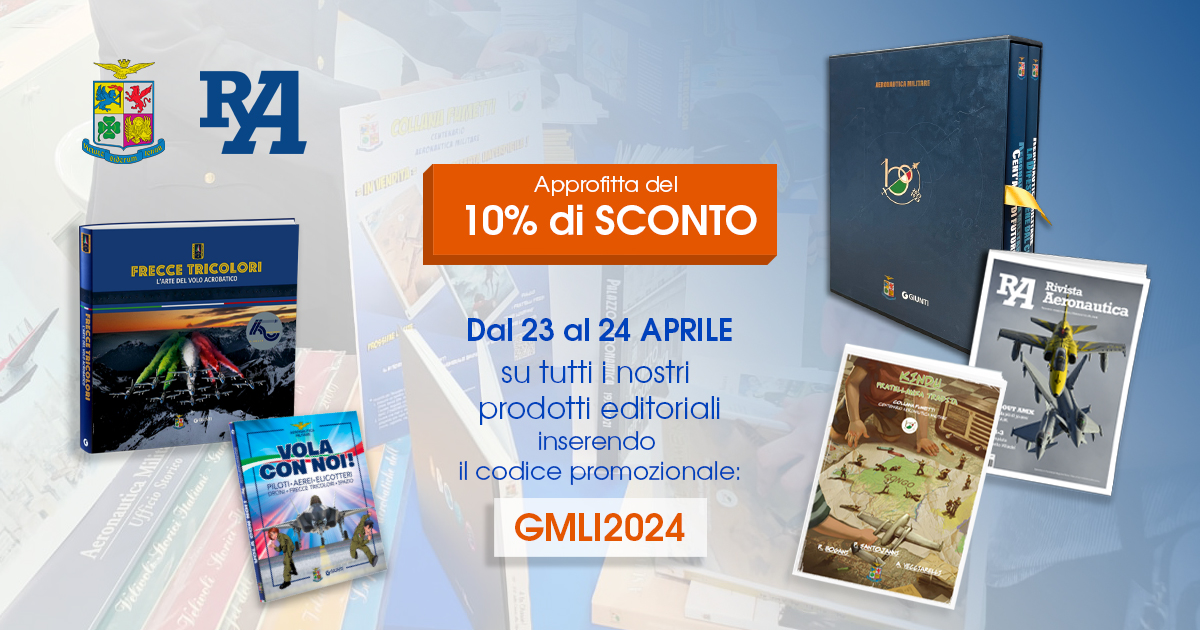 Oggi, in occasione della #GiornataMondialeDelLibro, inserendo sul nostro Amazon Store il codice promozionale 'GMLI2024' potrai avere tutto il catalogo libri e dvd #AeronauticaMilitare scontato del 10%. L'offerta è valida fino al 24.04

🔗 amazon.it/aeronauticamil…