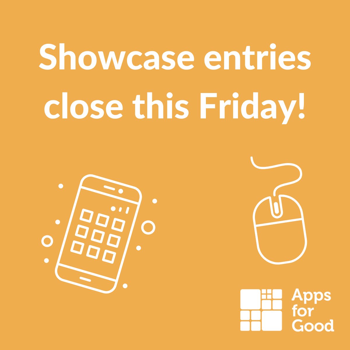 If you haven't entered our 2024 Showcase yet there's still time, but be quick - entries close this Friday 26th April! Get in touch if you have any final questions, or enter here: appsforgood.info/49gDpXl #AfGShowcase