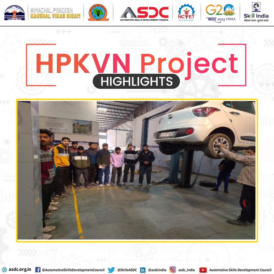 Explore practical learning in our hands-on automotive training program, in partnership with Himachal Pradesh Kaushal Vikas Nigam. Gain industry-ready skills by combining classroom knowledge with real-world experience! #ASDC #industryvisit #HPKVN #innovationjourney