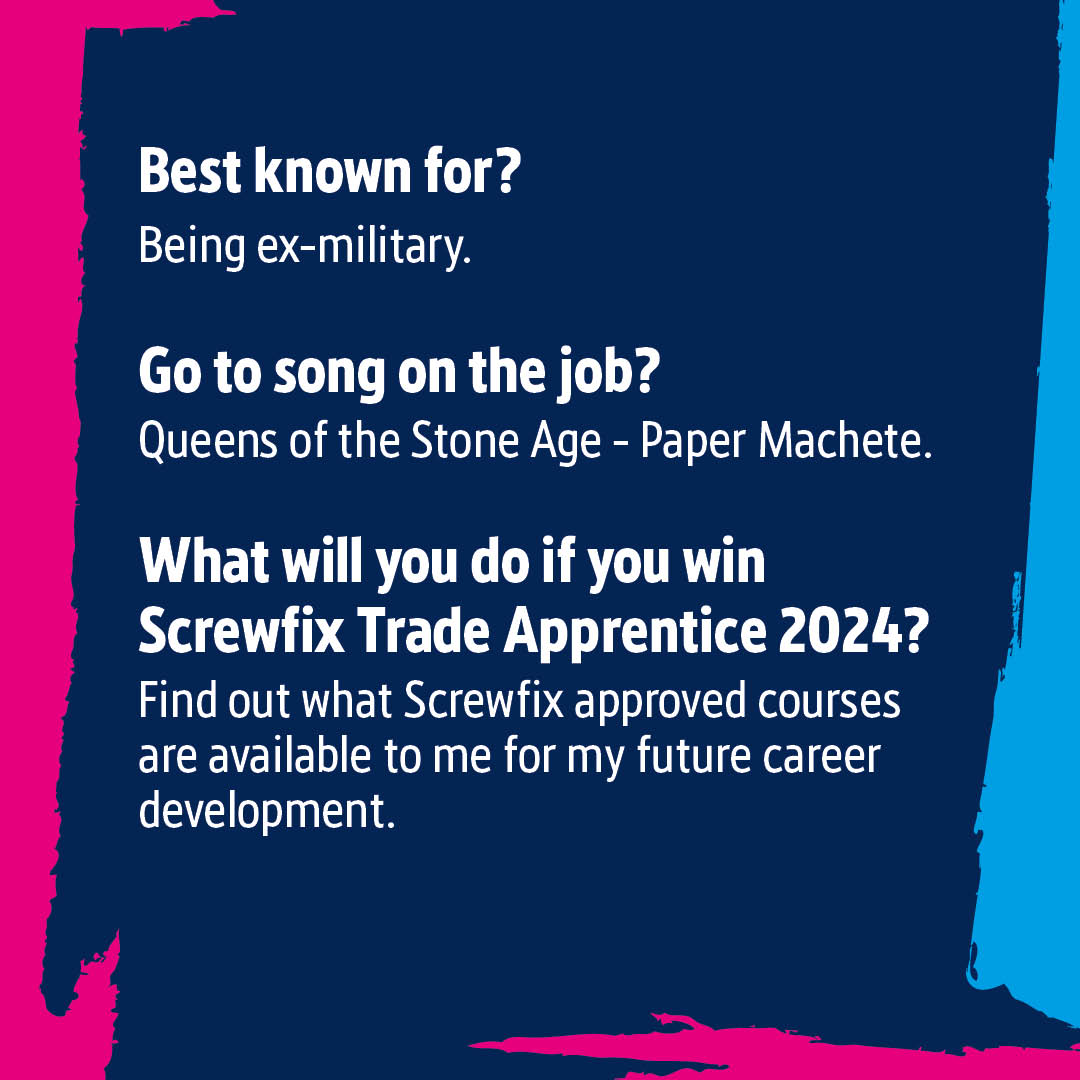 Meet our Screwfix Trade Apprentice 2024 Finalist! Dylan is a plumbing and heating apprentice from Bolton #sfta #sfta2024