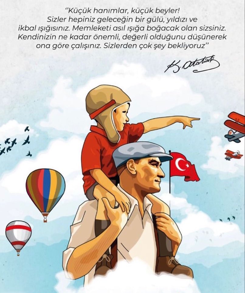 23 Nisan Ulusal Egemenlik ve Çocuk Bayramımız Kutlu Olsun🇹🇷♥️