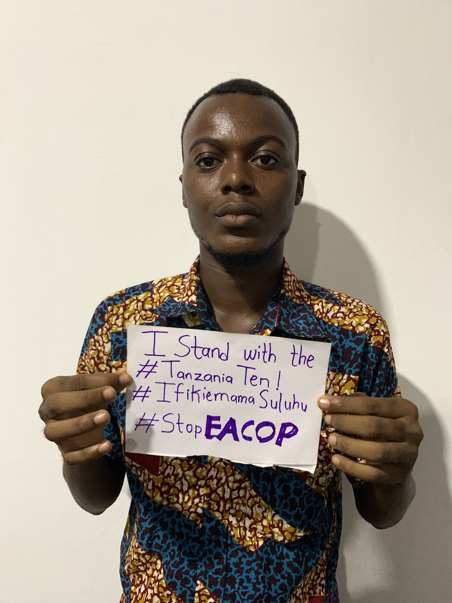 In solidarity with our Tanzanian comrades, the #TanzaniaTen! ✊🇬🇭🇹🇿 We stand with you against #EACOP & urge Pres. Suluhu to listen to the people. Protect the environment, protect human rights! #Faith4Climate #IfikiemamaSuluhu @GreenFaith_Afr