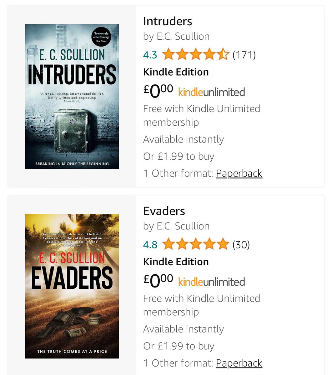 surjitparekh615's tweet image. @ECScullion breathtaking action thriller Tom Holt series #Intruders and #Evaders is available on Amazon kindle. If you haven’t read this spectacular series then you’re missing out. One of the best series ever. ⭐️⭐️⭐️⭐️⭐️🔥🔥🔥🔥🔥