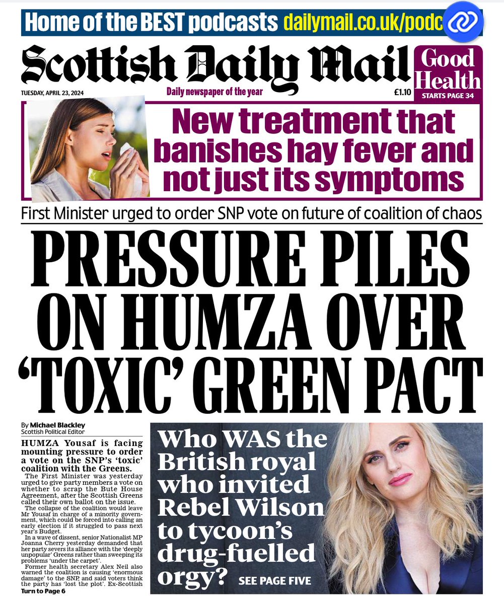 🗞️Today's Scottish Daily Mail front page #scotpapers Read more on #MailPlus 👉 mailplus.co.uk/best-of-scotla…