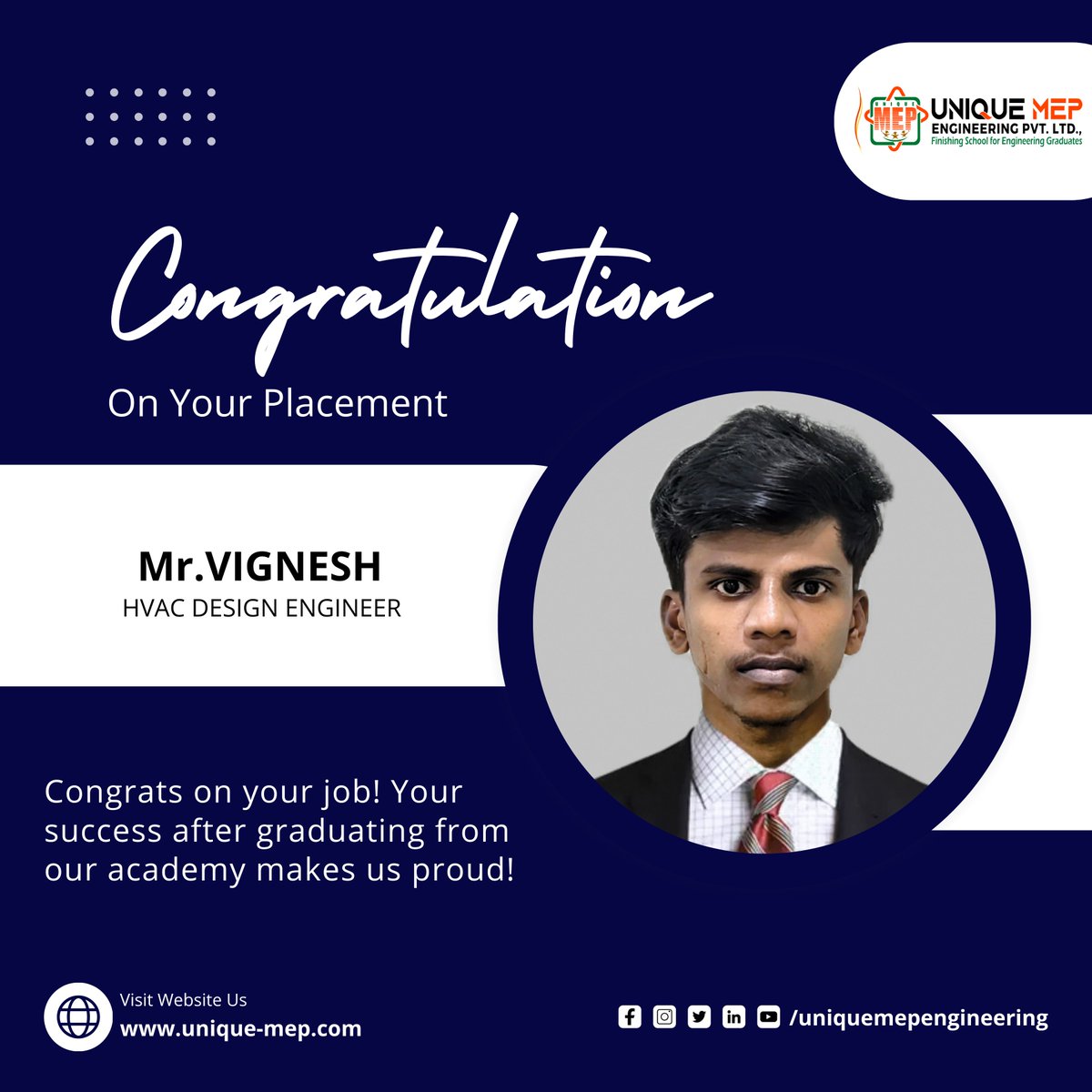 uniqueMEPengg's tweet photo. Congratulations to our exceptional student for their outstanding placement in the workforce! Here's to a bright future ahead!

#unique #mep #Engineering #placement #CareerDevelopment #Coimbatore https://t.co/Avefawpk7B