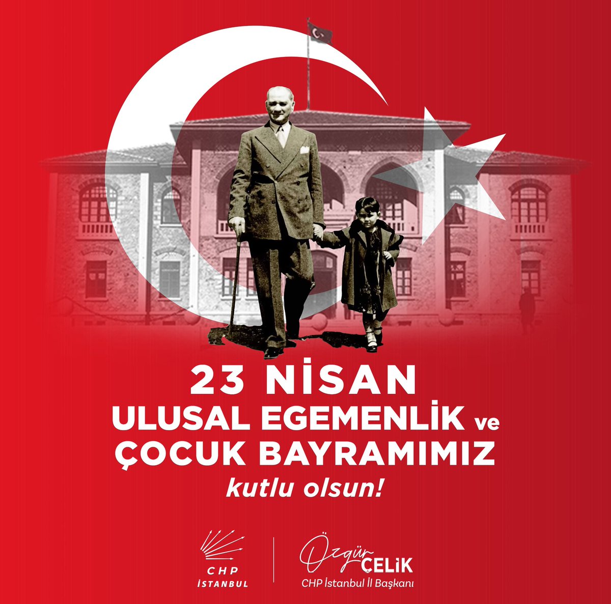 Egemenliğimizin ve bağımsızlığımızın simgesi Gazi Meclisimizin kuruluşunu tüm Dünya çocuklarına armağan eden Gazi Mustafa Kemal Atatürk ve mücadele arkadaşlarını saygı, sevgi ve özlemle anıyoruz. 23 Nisan Ulusal Egemenlik ve Çocuk Bayramımız kutlu olsun!🇹🇷