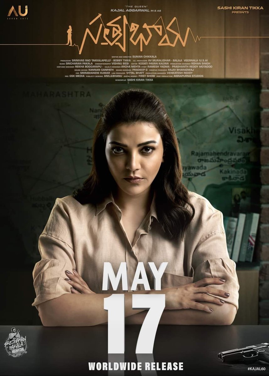 #KajalAggarwal's  #Satyabhama in theatres worldwide on May 17th 🎯💥
#NaveenChandra #SumanChikkala #SashiKiranTikka #SricharanPakala #SriBalajiVideo