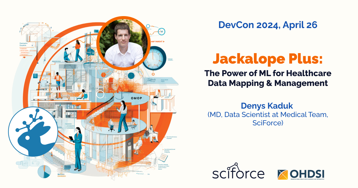 📅 Denys Kaduk, our Data Scientist and Tech Lead at SciForce, will speak at OHDSI DevCon on April 26th!💡
#SciForceProduct #JackalopePlus #OHDSI #DevCon2024 #DigitalHealthcare #RealWorldHealthData #LLM #OMOPCDM