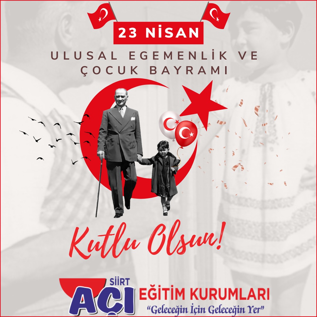 Umut dolu yarınlar için çalışmaya devam edeceğiz. 23 Nisan Ulusal Egemenlik ve Çocuk Bayramı kutlu olsun!

#23nisan
#ykslgs
#lgs2024
#yks2024