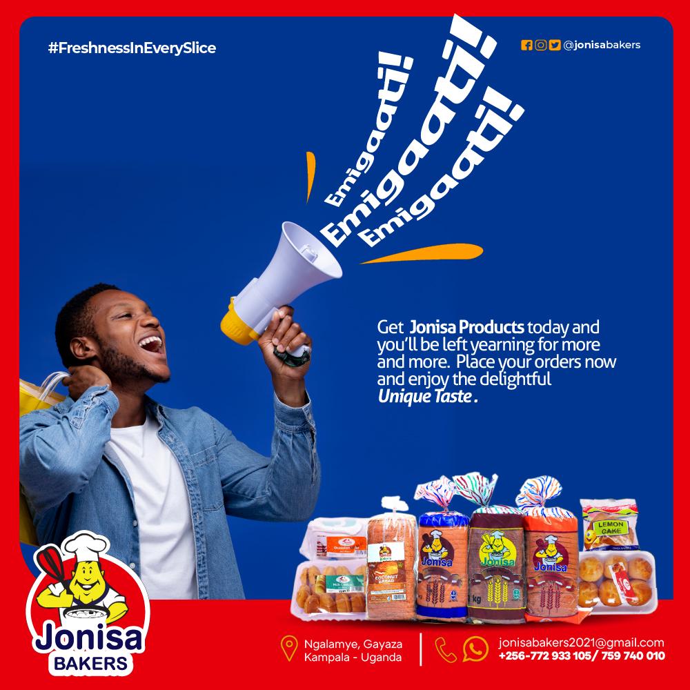 jonisabakers's tweet photo. Kale Emigaagi Emigaati!!!!📢���� Try any of our wide range of Bread loaves &amp; other snack variants made to perfection for your taste &amp; enjoyment. 🥰#CallOrWhatsapp: +256 759 740010 /+256 772 933105. #jonisabakers.

#Kairo #BobiWine #Buddo #ElvisMbonye #Smash #ApplyNow #Mpuuga #RayG. https://t.co/fsrxiOSVHg