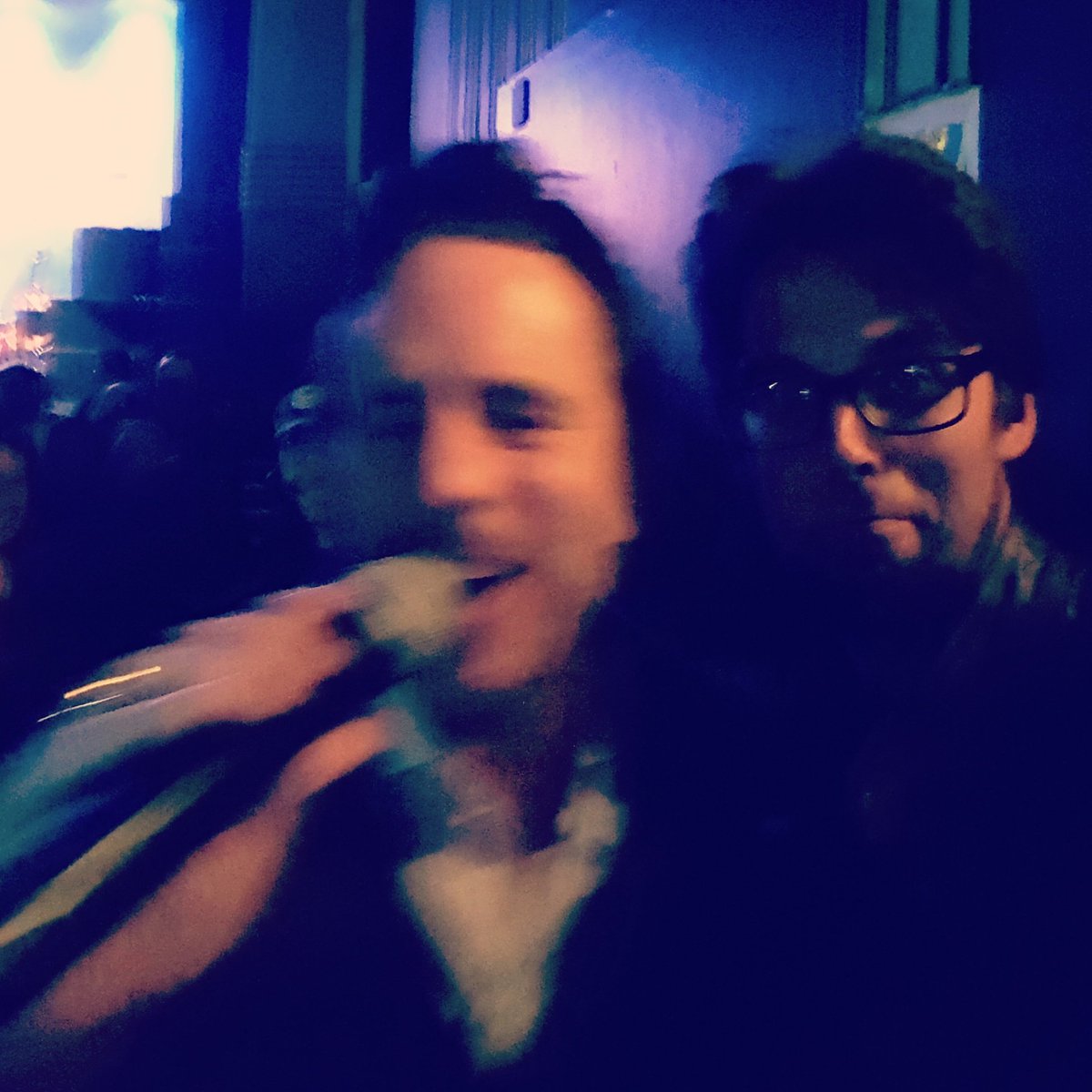 Metalman59's tweet photo. I absolutely can't wait to see @CharlesEsten on Saturday in Bristol. I wonder what the likelihood would be that he might play Halfway Home or It's All Good? And that I might be able to get a non blurry version of this photo 8 years later! I am absolutely stoked for Saturday, sir! https://t.co/E3WWOzZycd
