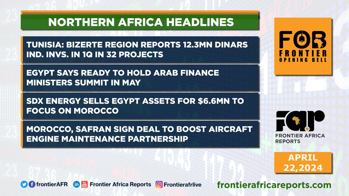 Egypt Ready to Host Arab MoF's in May | Frontier Opening Bell - Monday, April 22, 2024