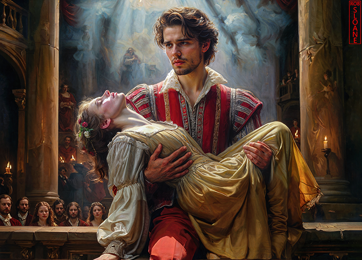 Hollow Crown | Young Shakespeare in Romeo and Juliet  Timeless painted Fine Art 1/1 in Super High Definition quality by Rob Sloane! Elizabethan GOLD! 🪙 
rarible.com/token/0xc91544…… #NFTcommunity #Shakespeare