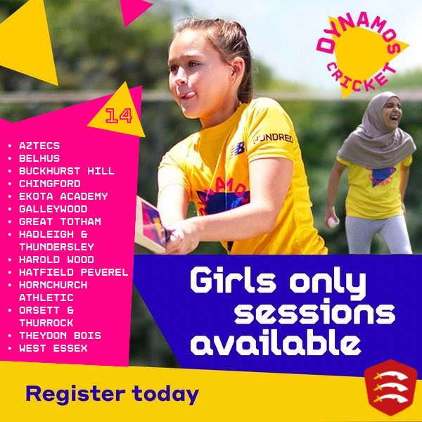 💥 𝗚𝗶𝗿𝗹𝘀 𝗢𝗻𝗹𝘆 𝗗𝘆𝗻𝗮𝗺𝗼𝘀 A number of Essex clubs are putting on @DynamosCricket sessions just for girls 🥳 🔗Link in the bio to search for your nearest club 🏏 🦅 #FlyLikeAnEagle | #WEAREESSEX