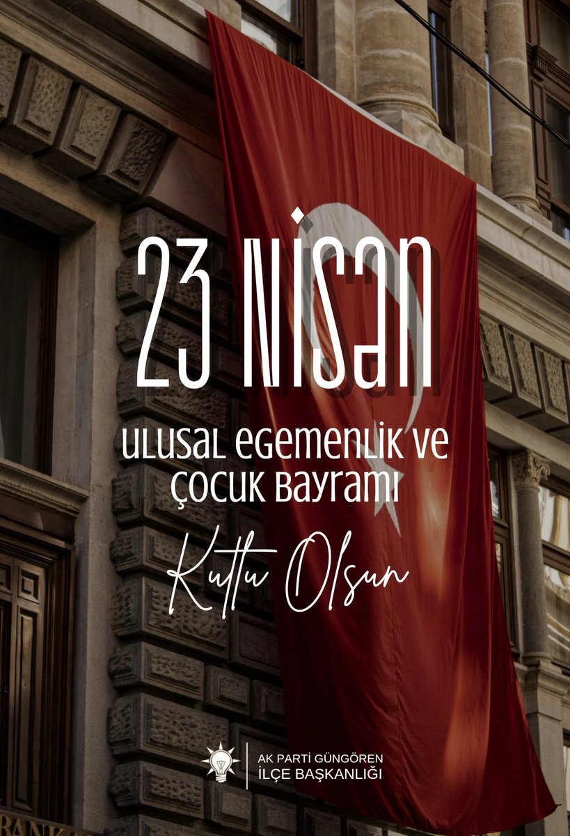 23 Nisan 1920 🇹🇷 Türkiye Büyük Millet Meclisinin açılışının 104. yılında 23 Nisan Ulusal Egemenlik ve Çocuk Bayramı'nı kutluyoruz. Ülkemizin geleceği olan çocuklarımıza kutlu olsun. Bayrağımızın gölgesinde nice bayramlara 🇹🇷 @osmannnurika @dvrnyalcinkaya