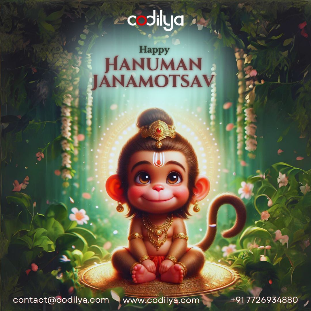 As we celebrate Hanuman Janamotsav 🙏, let us remember the extraordinary virtues of Lord Hanuman 🕉️ and strive to emulate his devotion 💖, humility 🙌, and selflessness 🌟 in our lives.

#hanumanjanamotsav #hanumanjanamotsav2024 #jaihanuman #hanuman #codilyatechnologies