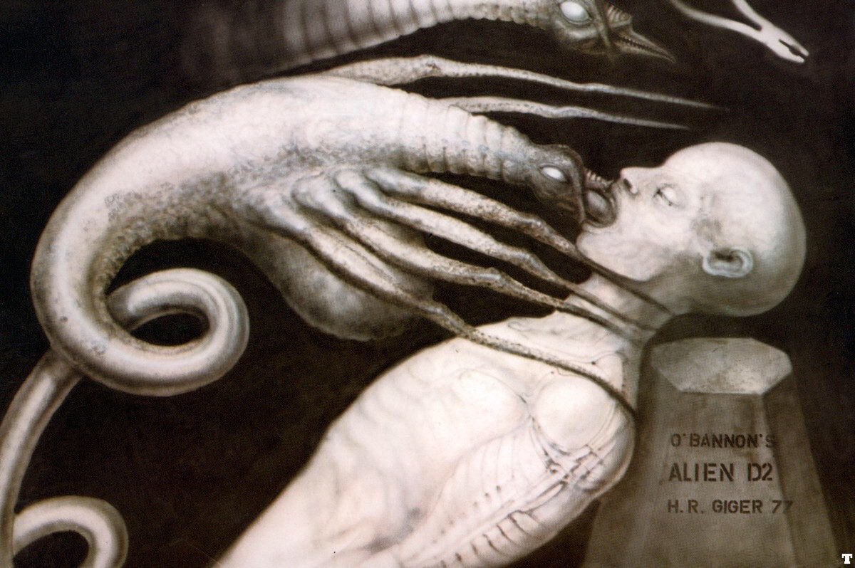 Original #conceptart for the facehugger by #HRGiger

Alien, 1979
dir. Ridley Scott