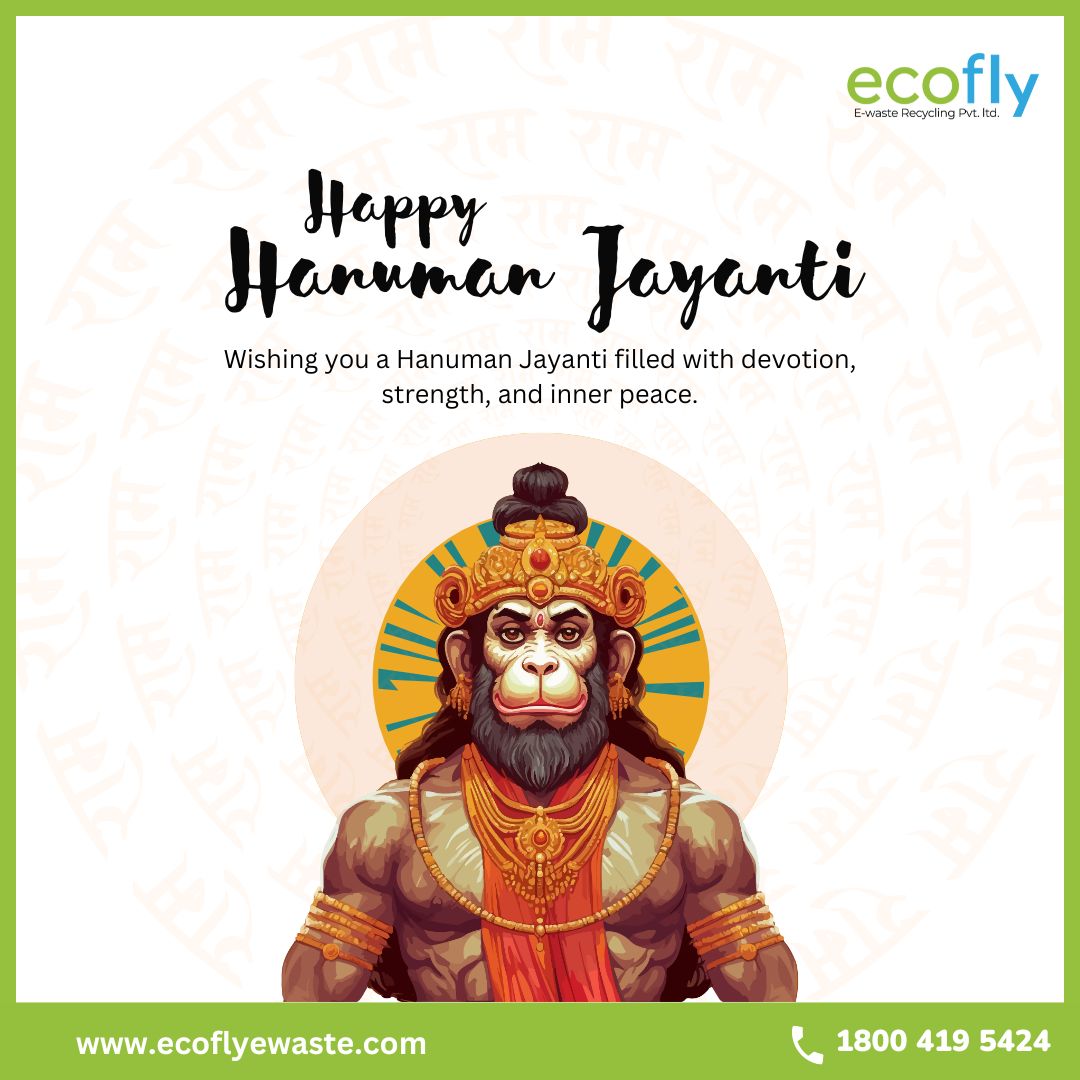 Ecoflyewaste wishes you Happy Hanuman Jayanti. May you always follow the path of righteousness and virtue as taught by Lord Hanuman. #hanumanjayanti #hanuman #blessing #ecoflyewaste #ecofly