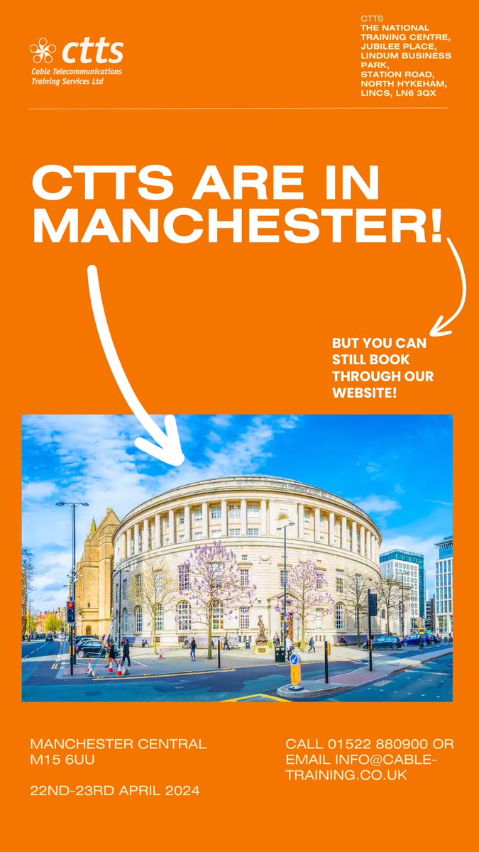 Ctts_training's tweet photo. Excited for Connect North Day 2 today! Our MD and Operations Directors will be there - ready to dive into all things telecommunications training. 

See you there! 

#ConnectNorth2024 #TelecomTraining https://t.co/DWoaDT13aq
