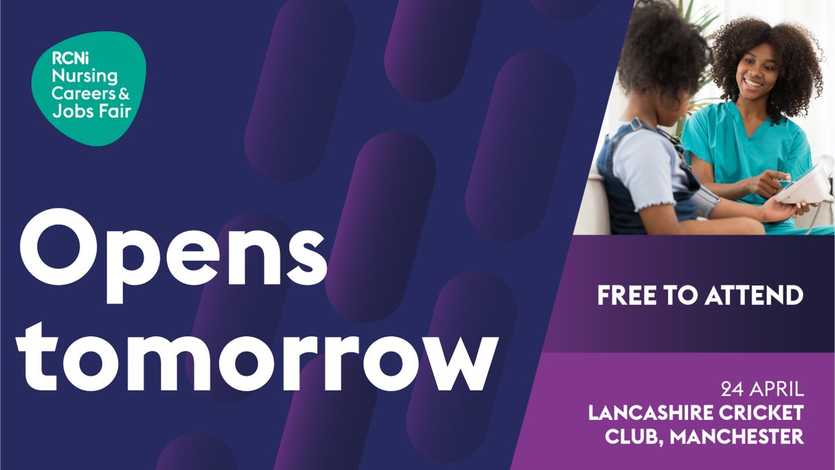 NursingJobsFair's tweet image. Head down to Manchester TOMORROW.  Don't worry if you haven't registered you can just turn up on the door.  See you tomorrow - we cant wait to help you with your career.  #ManchesterEvent #CareerOpportunity #JobFair #CareerSupport #JobOpportunity #RCNiCareersandJobsFair