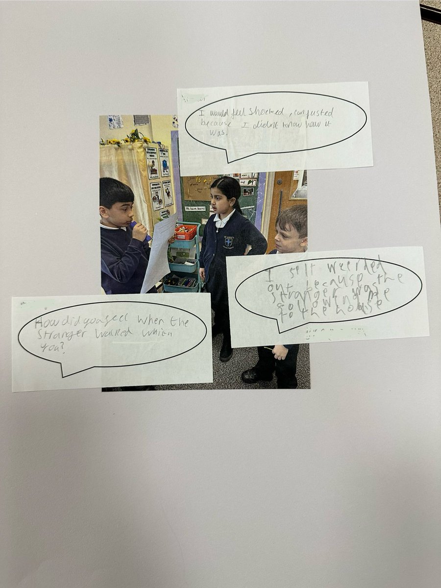 MissAustick's tweet photo. Some fantastic interviews taking place in Year 3 yesterday afternoon! We had reporters interviewing Jesus’ friends about how they felt after Easter. We focused on the empty tomb and the Road to Emmaus @stanneskly https://t.co/prydd0grd2