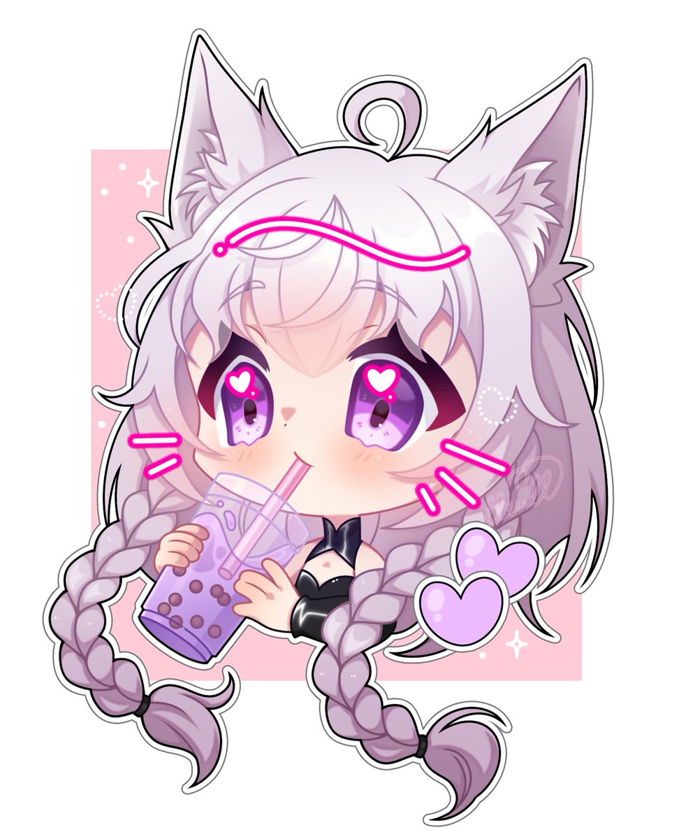 🌸 Cutie with bubble tea for @♡Selya_Starr *:･ﾟ✧ #NEWllevllYCH #BubbleTea #YCH