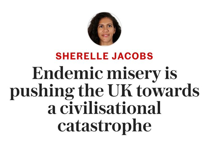 The funny thing is, after 14 years of Tory debauchery, she's almost certainly arguing that The Answer is to be Even More Rightwing... Because that's her job, and she gets well-paid for it...