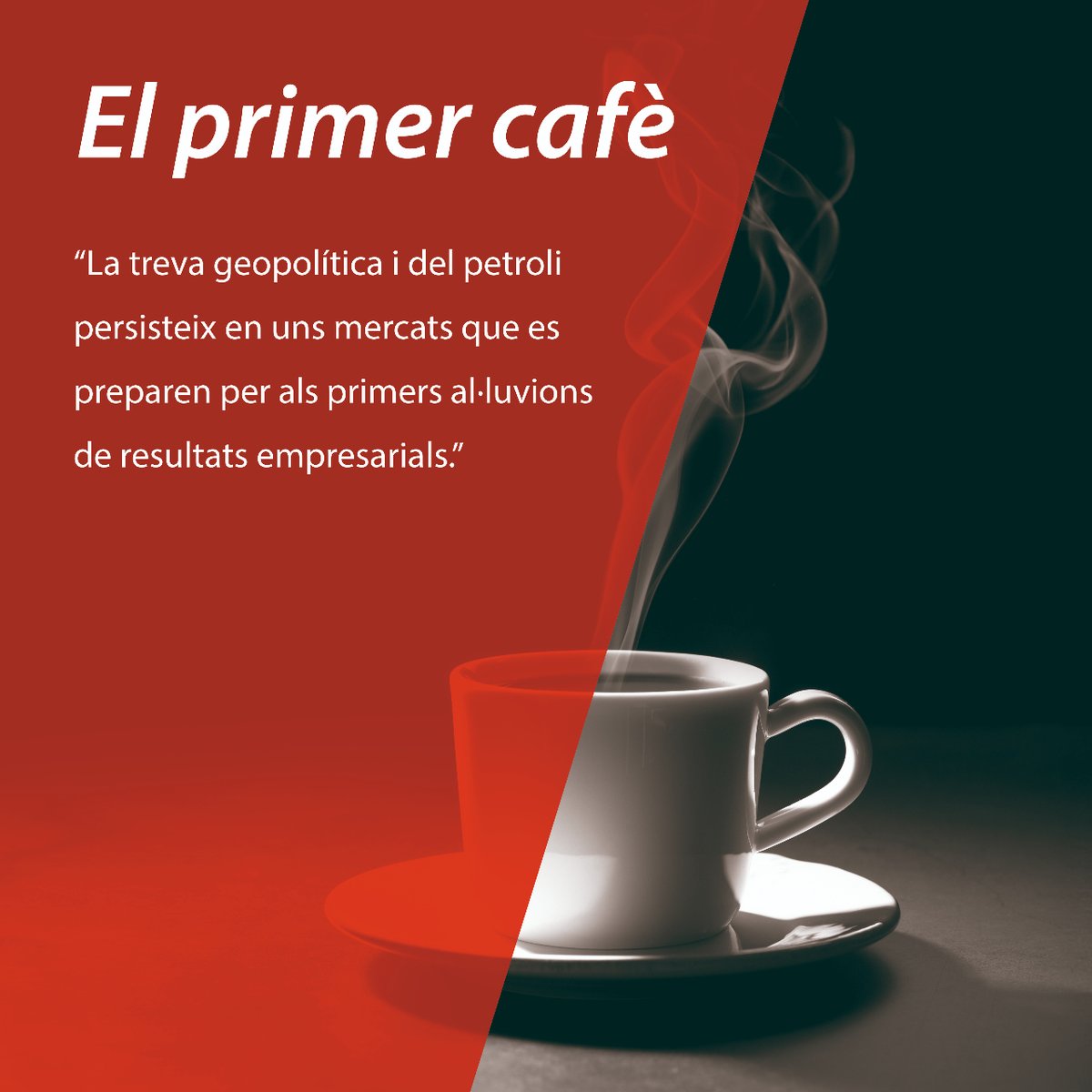 #ElPrimerCafè☕️| La treva geopolítica i del petroli persisteix en uns mercats que es preparen per als primers al·luvions de resultats empresarials. L'Ibex rep els seus propis comptes de la mà d'Enagás, mentre amplia la seva remuntada per sobre dels 10.900 punts.