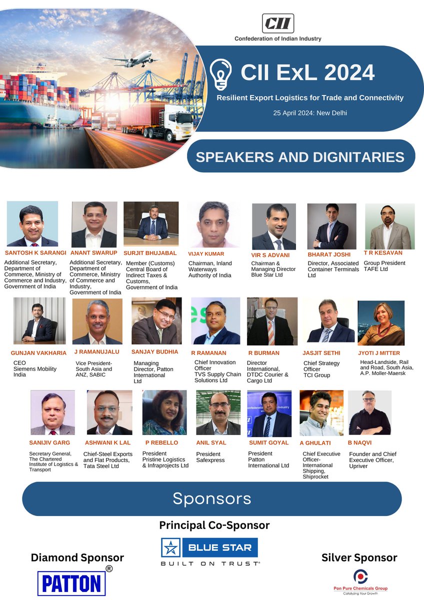 CII is hosting ExL 2024: A Conference on Resilient Export Logistics for Trade and Connectivity on April 25, 2024, from 10:30 am at New Delhi. The conference will facilitate deliberations on boosting India’s #trade and addressing issues related to the logistics sector for…