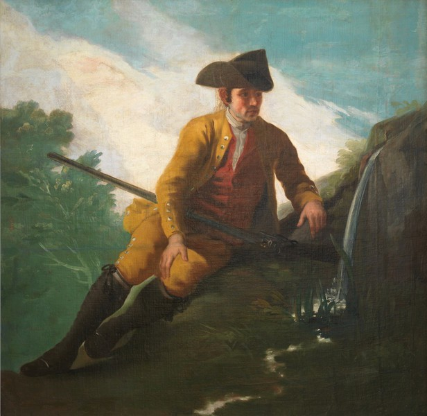 'Cazador al lado de una fuente' del pintor Francisco de Goya.