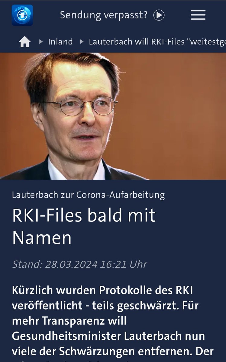 Hallo @Karl_Lauterbach. Sie haben die unzensierten #RKIFiles für diese Woche angekündigt. Wie ist der aktuelle Stand?