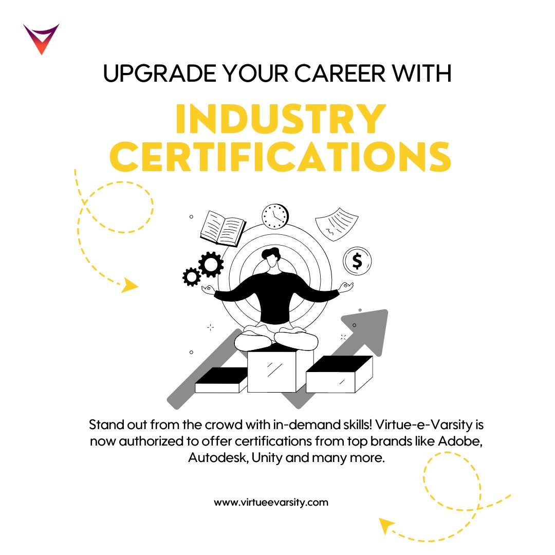 virtueevarsity's tweet image. Invest in yourself and your career with industry certifications! Virtue-e-Varsity offers certifications from top brands. 

Own Your Career Path with virtueevarsity.com!

#industrycertifications #careergoals #certified #CareerCertified #ProudtobeCertified #virtueevarsity