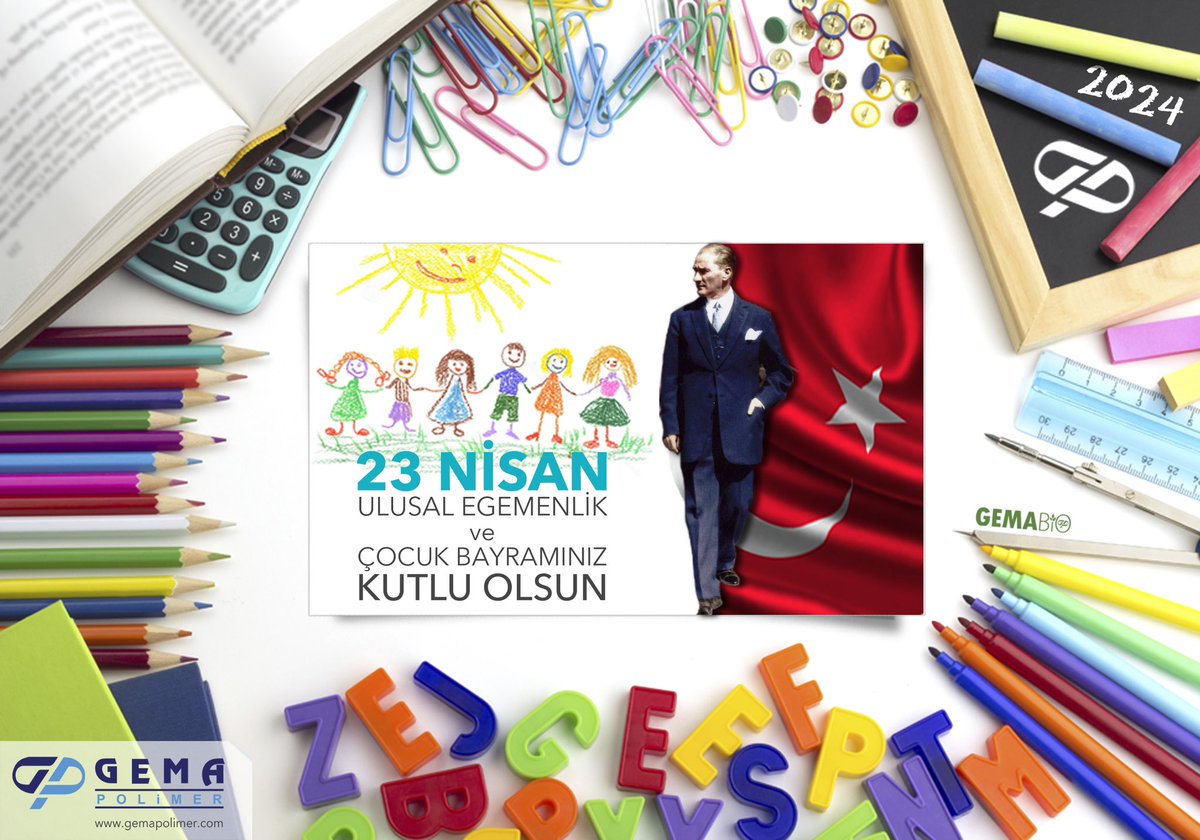 gemapolimer's tweet photo. 23 Nisan Ulusal Egemenlik ve Çocuk Bayramı Kutlu Olsun.

National Sovereignty and Children's Day.

#23Nisan #ulusalegemenlikvecocukbayrami #mustafakemalatatürk https://t.co/tt01M70XLR