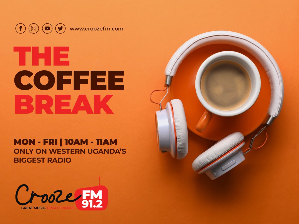 Let's take a break, and let the music take charge 😊☕️🎶 

#TheCoffeeBreak 
#CroozeFM
