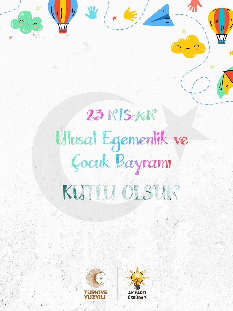 ak_uskudar's tweet photo. Geleceğimizin teminatı, yarınlarımızın umudu olan sevgili çocuklarımızın ve milletimizin  #23Nisan Ulusal Egemenlik ve Çocuk Bayramı’nı en içten dileklerimizle kutluyoruz. 👫🇹🇷

@osmannnurika 
@demir_erdem https://t.co/ouhuo3hPKg
