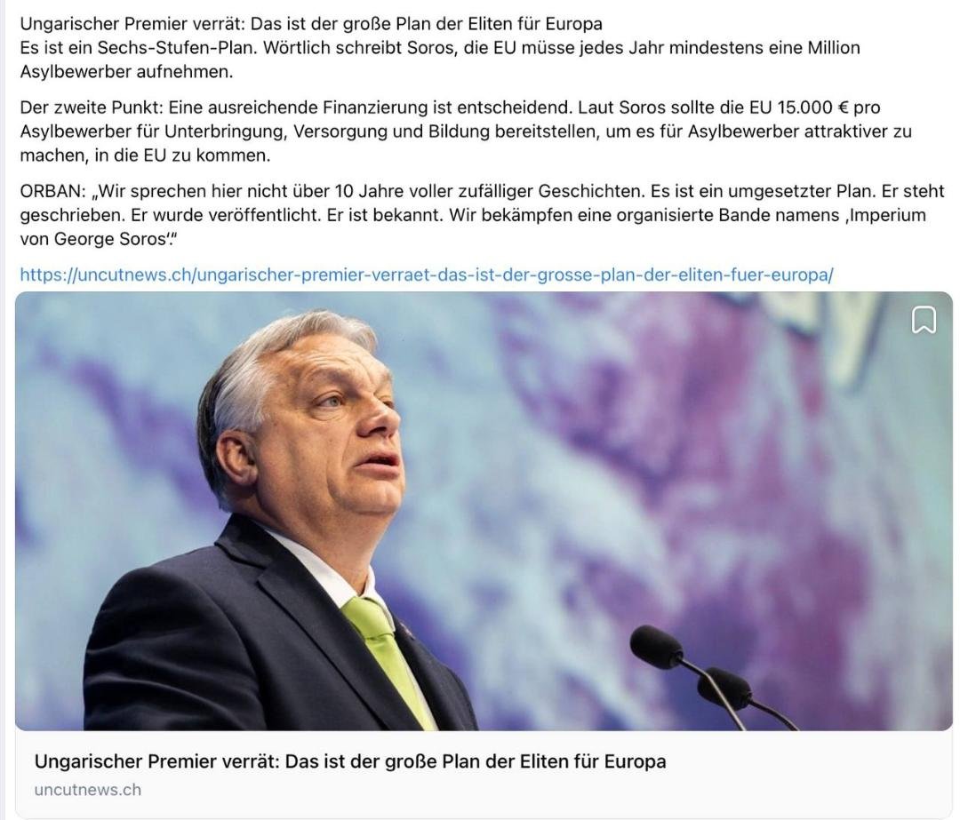 Dazu passend:
Die Warnung via Viktor #Orban 
uncutnews.ch/ungarischer-pr…