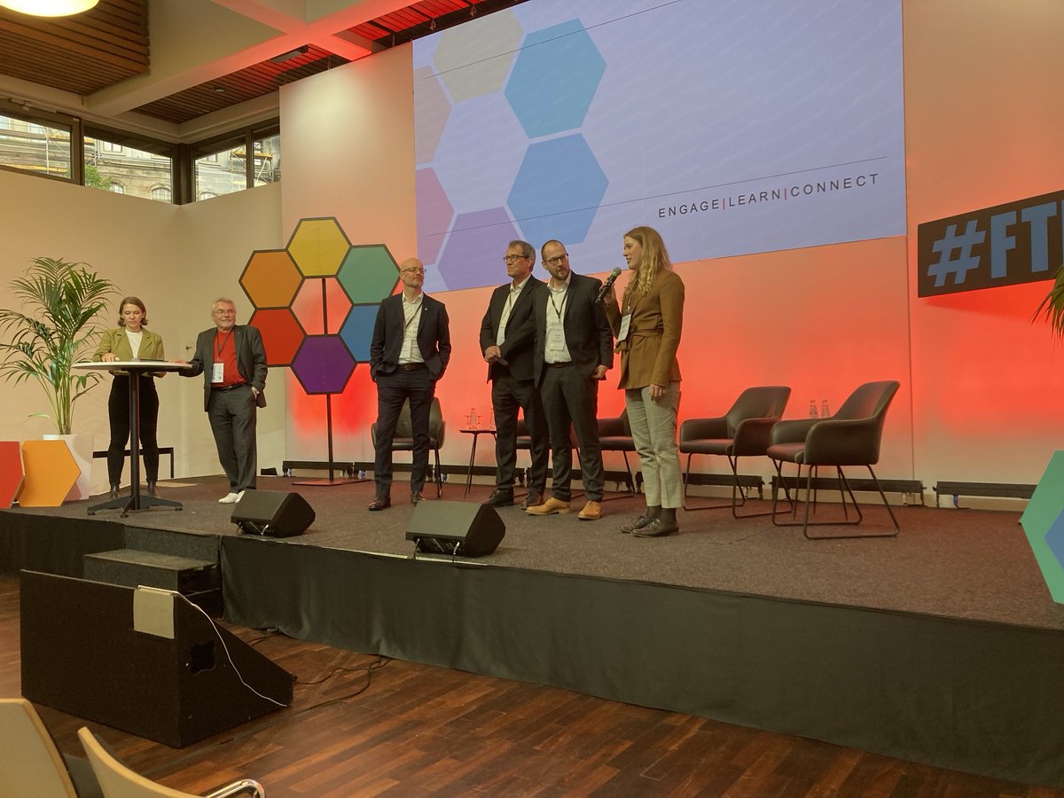 RSchwarz_e's tweet photo. Organizers of #FTKatV are satisfied and happy with 1st-day results, on the podium #StefanPickl ⁦@DKKV_GermanDRR⁩. https://t.co/sC9XbGppue