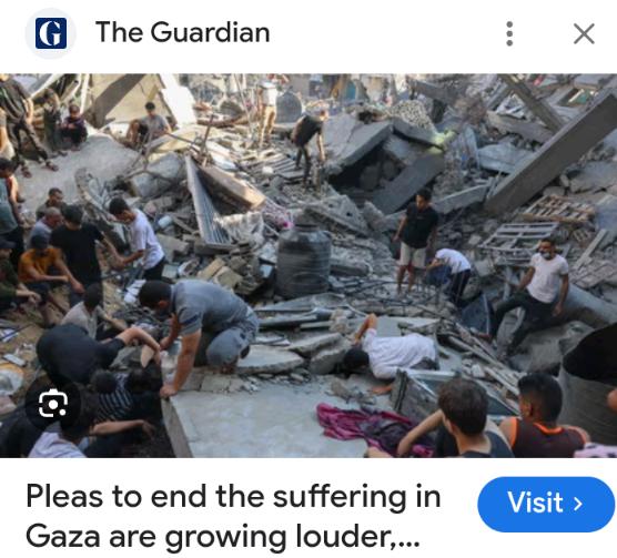 What's up with Sunak and Starmer? Are the Palestinians the wrong kind of people, doing the wrong kind of suffering? Sunak and Starmer should feel the real pain of the Palestinians. Or is that too much to ask of politicians paid for and controlled by the Israeli lobby.